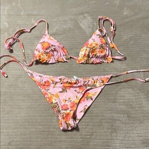 Aerie Floral Pink Bikini